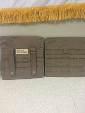 NEW - Side Plate MOLLE Pouches 9"x9" (SET) Coyote Brown