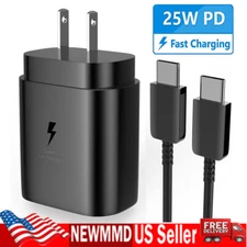 25w Type USB-C Super Fast Wall Charger For Samsung Galaxy A71 5G A51 A41 A31 A21