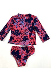 Lilly Pulitzer Bobby Rashguard Set Ruby Red Heron My Own Size 2 Girls Swim