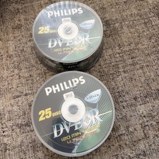 Qty 2 Packs Of 25 New Sealed Philips Rewritable DVD R 120 mins 4.76GB Data