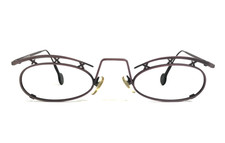 Vintage I.a.Eyeworks Eyeglasses Frames PECK 425 Rustic Purple Oval 45-25-128