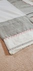 Levtex Baby Crib Skirt White Gray Pink