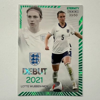 Panini Eternity Lionesses 2025 Lotte Wubben-Moy England Debut Green Card /50