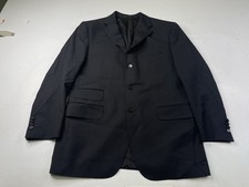 Boglioli Black Blazer Jacket Sport Coat Wool Size 42R Made In Italy Striped