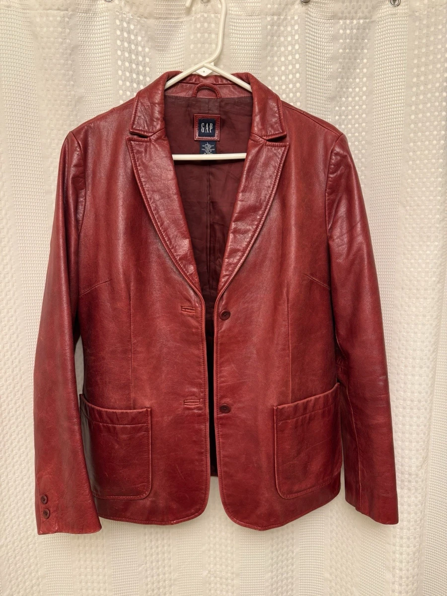 Gap Leather Outer Shell Red Coats, Jackets & Vests for Women for