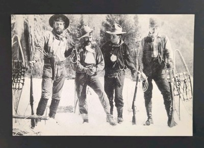 Gold Mine Surveyors Pemberton BC Canada Miners in Snow Reproduction Postcard 6x4