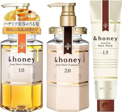 And Honey Melty Moist Repair 3-teiliges Set Shampoo Behandlung Hair pack...