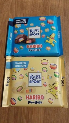 Ritter Sport Haribo Pico Balla Limited Edition  MHD 0627 Weiß und Vollmilch Neu