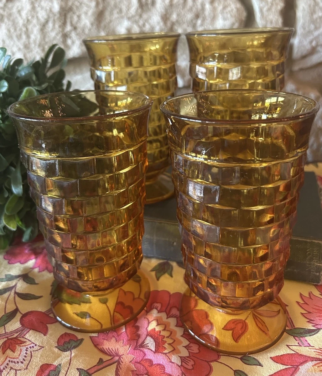 vintage amber glassware products for sale | eBay