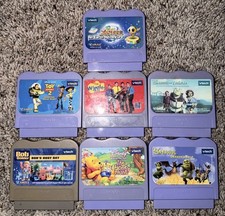 7 Vintage V Tech V Smile Games Lot Toy Story, The Wiggles, Pooh  More