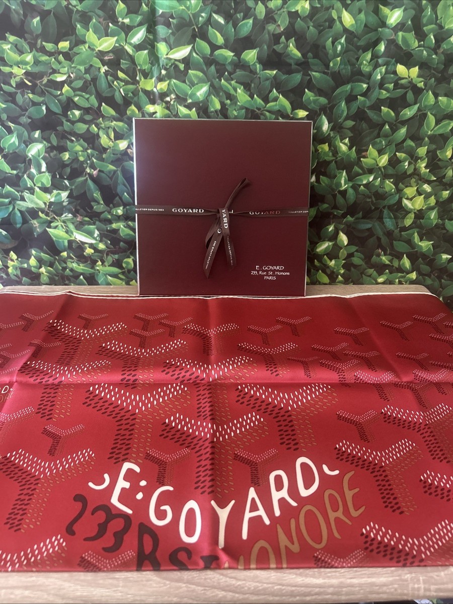 Goyard No 1 Burgundy Square Scarf 90 x 90cm | eBay