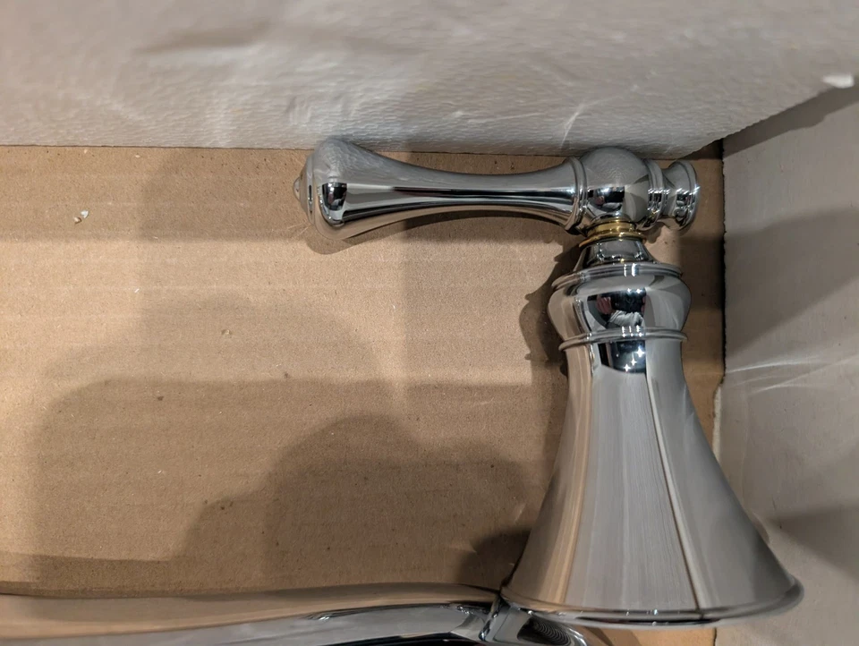 Grifo de baño de alto flujo con montaje en cubierta KOHLER K-T16119-4A-CB Revival Foto 3 de 4