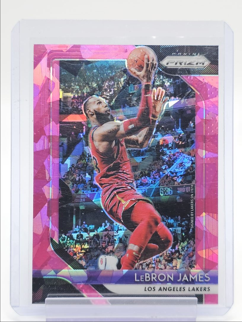 LEBRON JAMES 2018-19 PANINI PRIZM BASKETBALL PINK ICE LAKERS Q1300