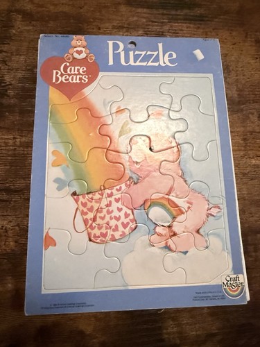 Vintage 1983 Care Bears Frame Tray Puzzle Craft Master American Greetings Cheer