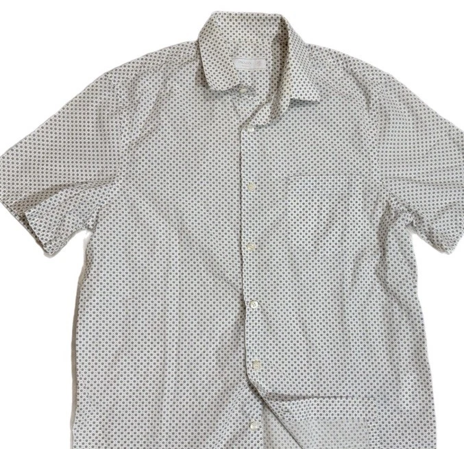 camicia prada stars popeline buttondown manica corta 36 15 italia top vintage uomo s