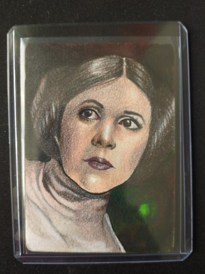 #ad Star Wars Princess Leia Sketch Card 1 1 PSC By Dario Artes $54.97