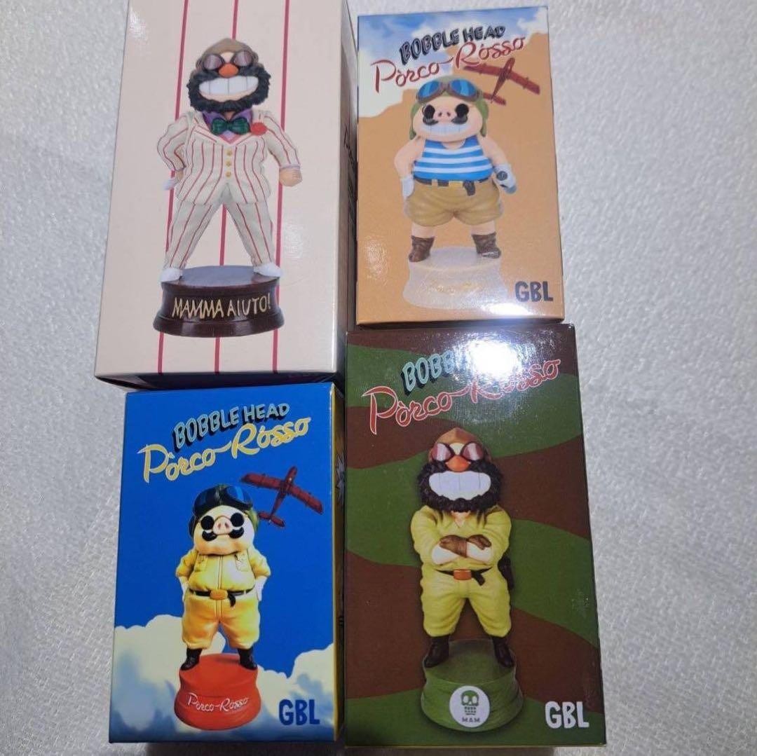 Studio Ghibli Porco Rosso Porco & Boss Bobblehead 4-Pc Set New | eBay