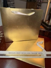 NEW MICHAEL KORS Medium Gold Paper Shopping Gift Bag - Size: 15"x19"x7"