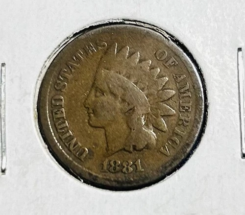 1881 Indian Head One Cent Penny- Good lot 119