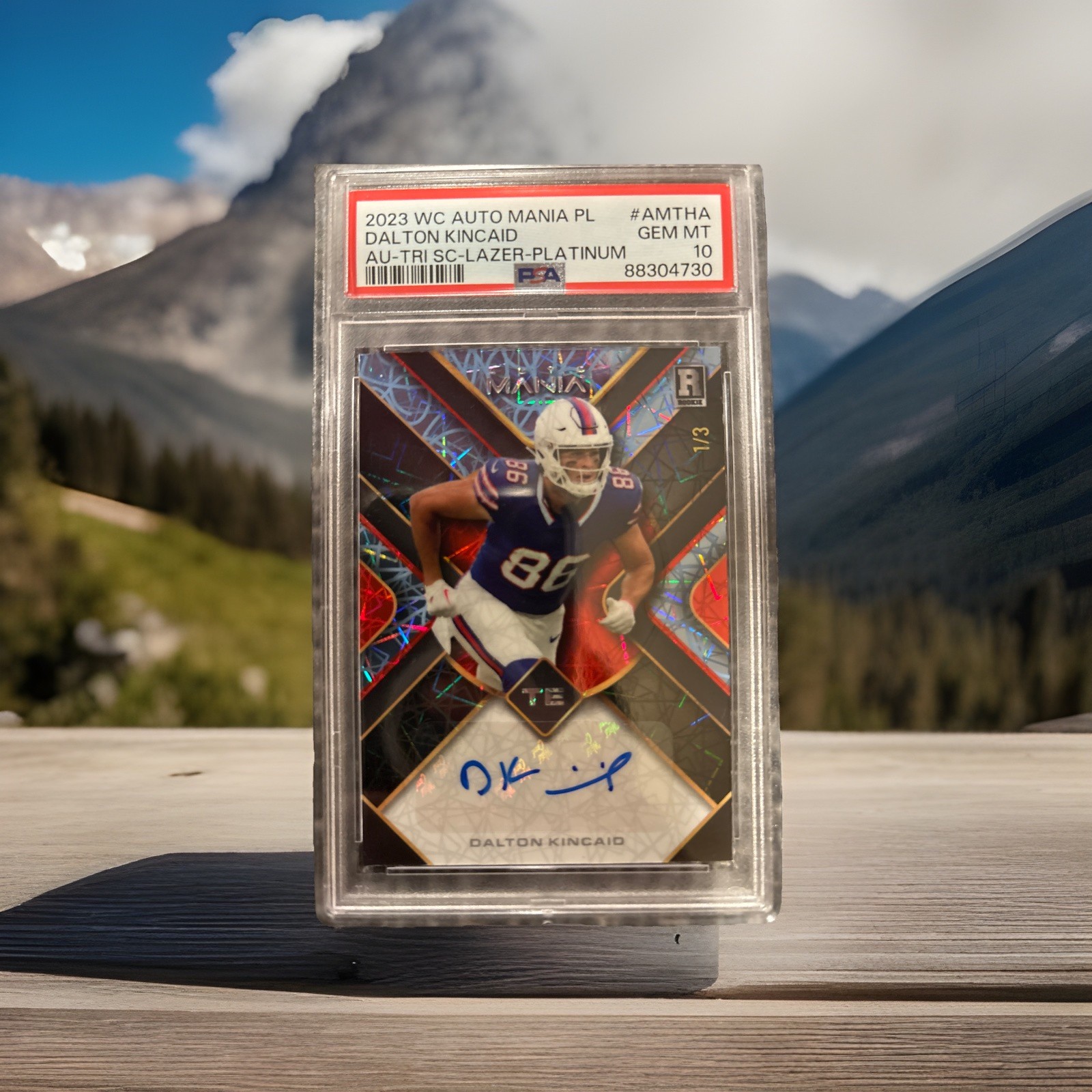 Dalton Kincaid Wild Card Auto Mania Pro Look Autographs #AMTHA Triangle Scribbles-Lazer Foil-Platinum