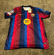 Nike FC Barcelona Raphinha #11 Spotify Soccer Jersey Blue Red Men Size L
