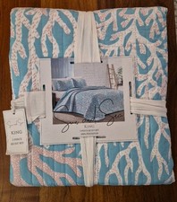 Tropical/Ocean Themed Beautiful Sun  Sea 3-Piece King Quilt Set