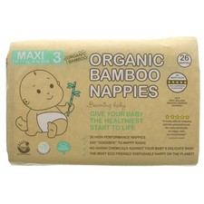 Beaming Baby Organic Bamboo Nappies Size 6 (16+ kg) - 26 Nappies 0.60 per nappy