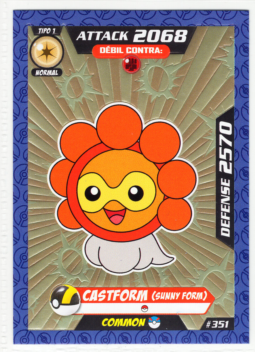 Castform (Sunny) #351 - 2017 Peru Pokémon Ultra V4 3Reyes South America Edition