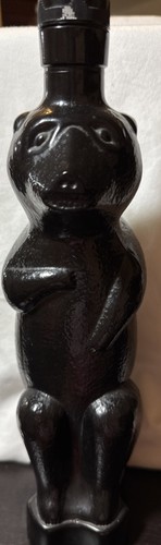 Vintage Smirnoff Black Amethyst Bear Shape Bottle Kümmel Post Prohibition Mark