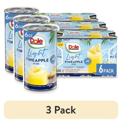 Pineapple Juice Drink Light 6 Cans 6 fl oz Each 3 Pack
