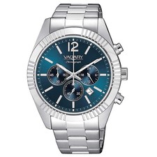 OROLOGIO VAGARY UOMO TIMELESS CRONO BLU