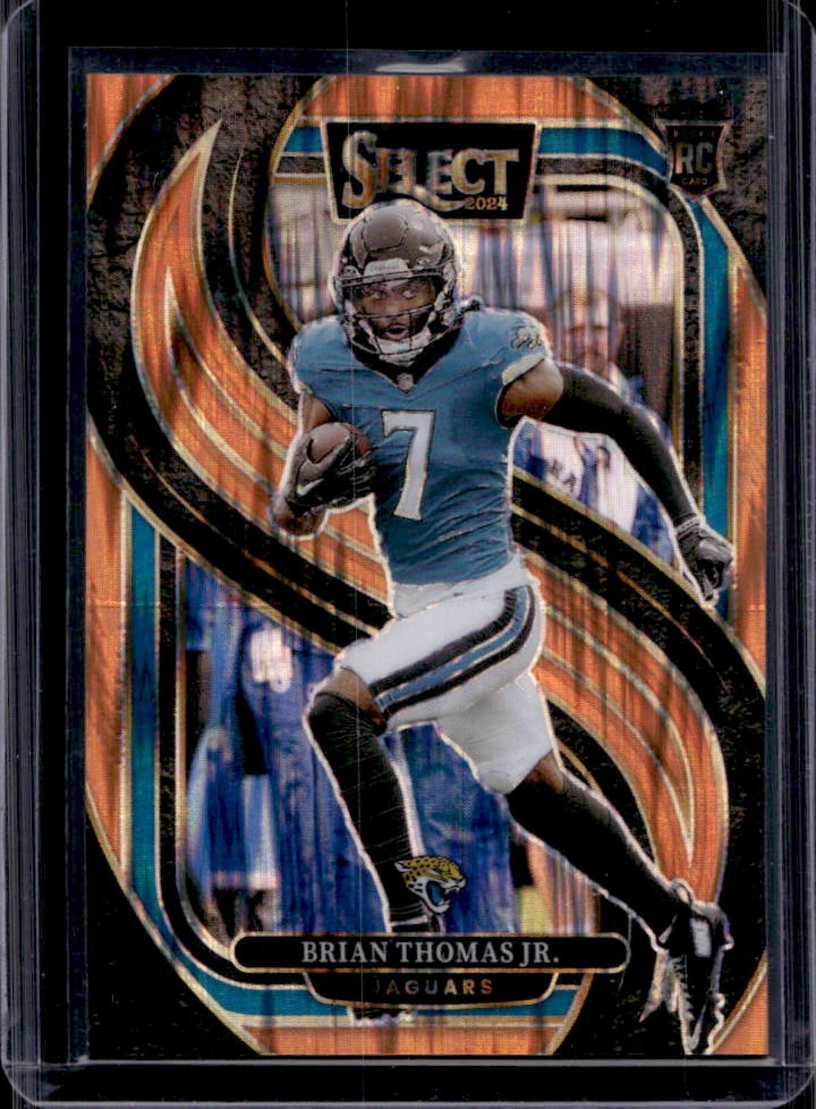 2024 Panini Select Brian Thomas Jr. Premier RC Orange Prizm Shock #/399 Jaguars