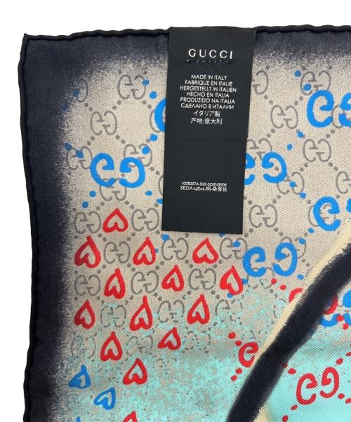 GUCCI                    Large scarf/Ghost Paint … - image 4