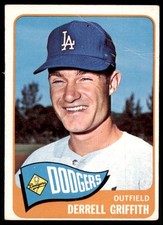 1965 Topps (damaged) Derrell Griffith Baseball Cards #112