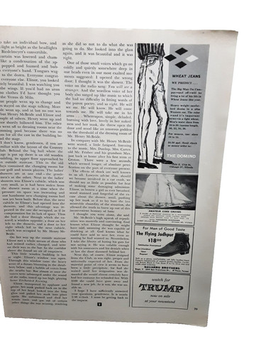 1957 Wheat Jeans Ad - Trump Magazine Vintage Print Advertising Page