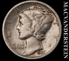 1937-S Silver Mercury Dime - Scarce  Better Date  No Reserve  #L4711