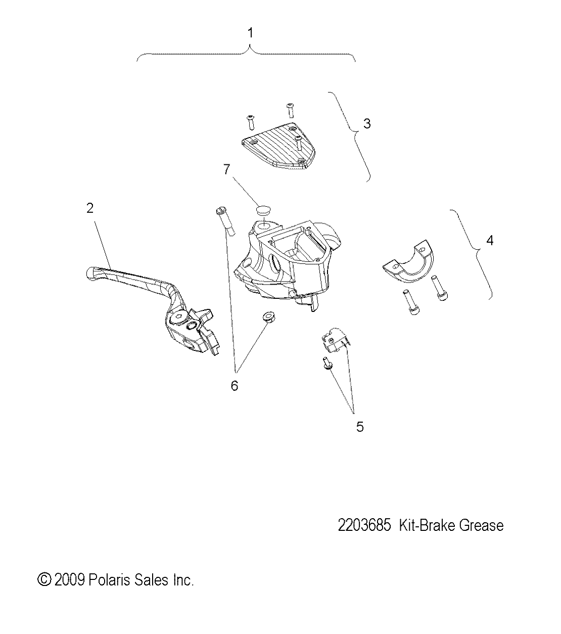 Polaris Victory Motorcycle Adjustable Brake Lever Kit Part 