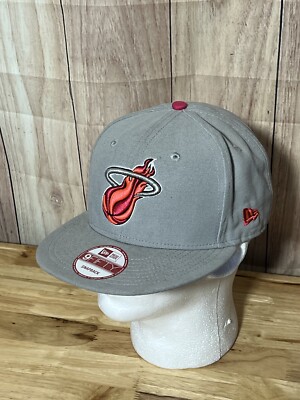 New Era 9Fifty HWC Pink Gray Miami Heat Snapback Baseball Hat