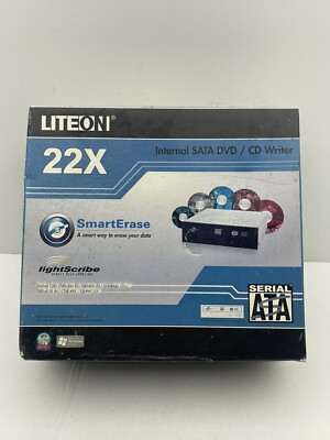 LiteOn 22X Internal DVD CD Writer Drive Smart Erase