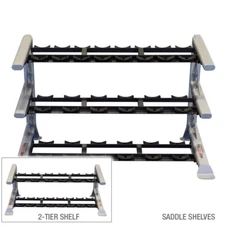 Pro ClubLine Modular Storage Rack with Dumbbell Saddle Tiers