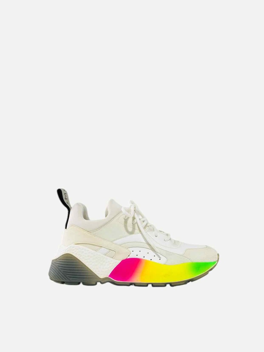 靴 STELLA McCARTNEY ECLYPSE Sneaker 37 STELLA MCCARTNEY Eclypse White Multicolor Faux Leather Size