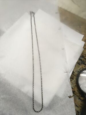 silver ネックレス　925 ITALY 925 Sterling Silver 24 inch Shiny Italian Figaro 4mm Wide