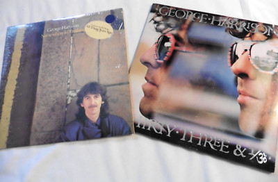2 LPs  GEORGE HARRISON - THIRTY THREE & 1/3 + Somewhere in England (Shrink hype)