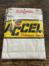Vintage deadstock Ed Cholakian’s accel ignition t-shirt medium dragster screen