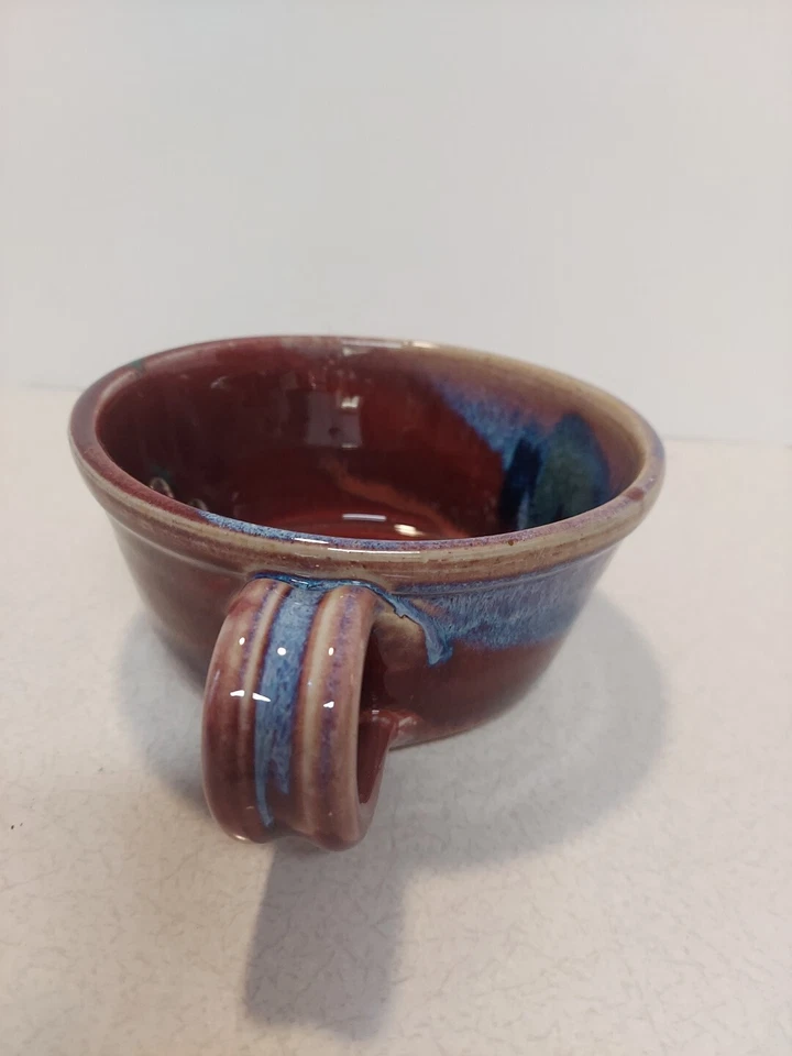 Larrabee Ceramics 4.3 Berry Colander with Handle, Maroon-Multi - Image 3 of 4