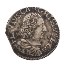 Pope Alexander VII, Luigino 1667, Avignon, Silver 2.01g.