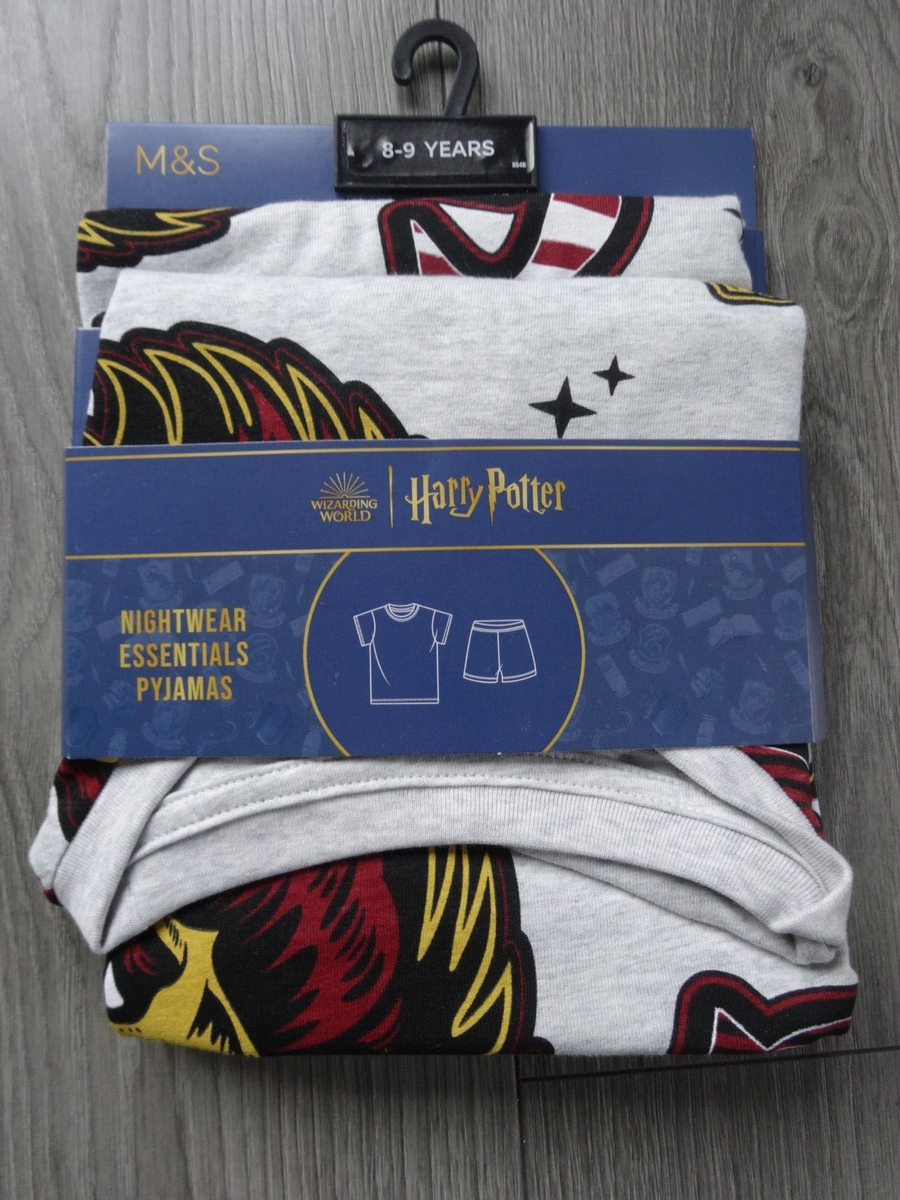 M&S MARKS SPENCER HARRY POTTER PYJAMA SET T-SHIRT SHORTS AGE