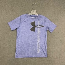 Under Armour T-Shirt Boys Youth XL Loose Fit Blue Activewear Workout Sports
