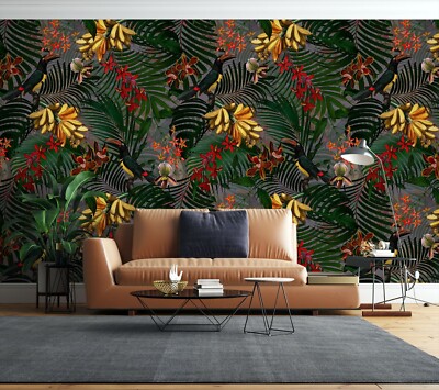 3D Banane Blatt Vogel C5307 Tapete Wandbild Fototapete Uta Naumann Amy 2023