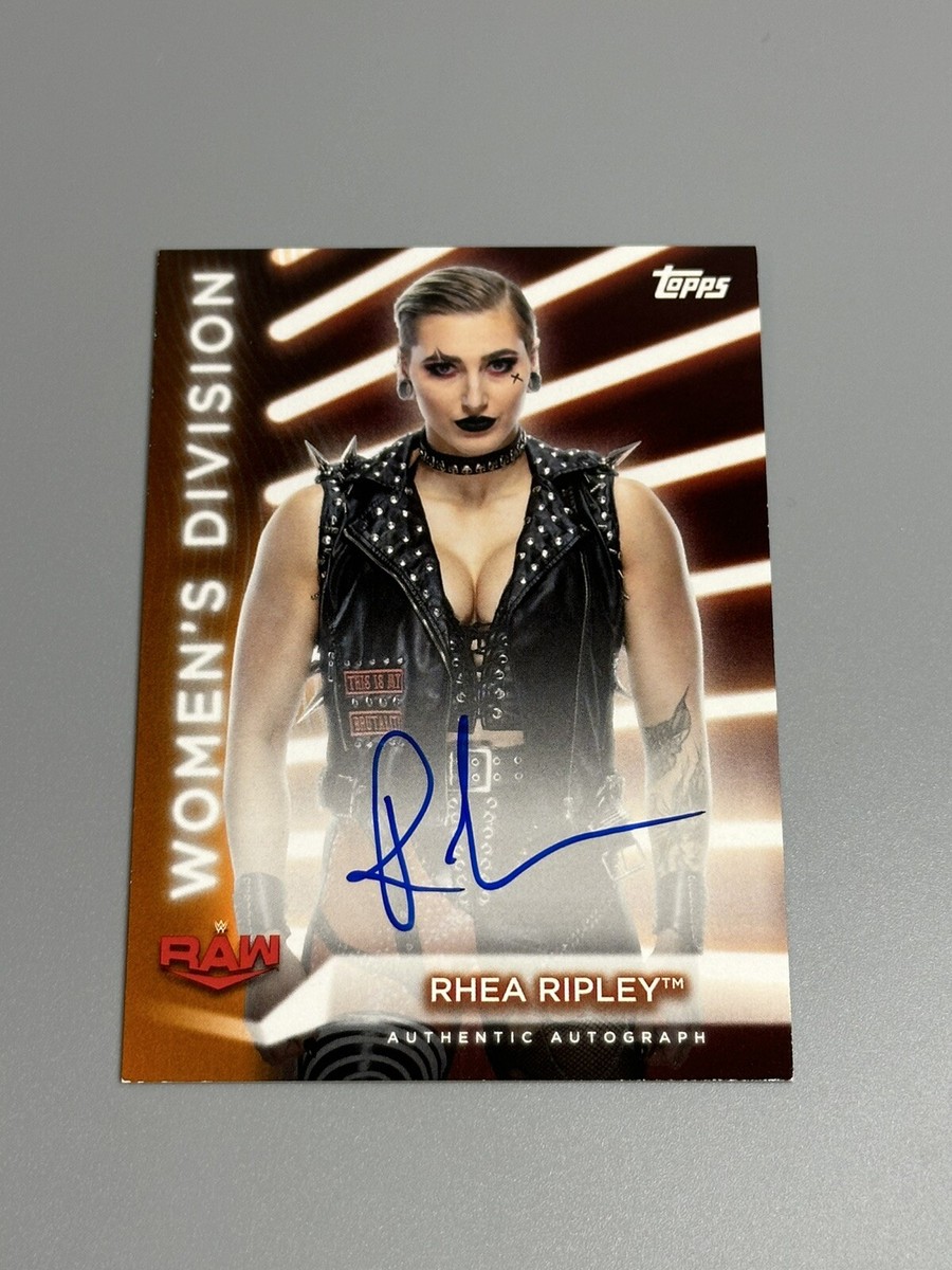 Rhea Ripley 2021 Topps WWE Women's Division /75 Orange On Card
